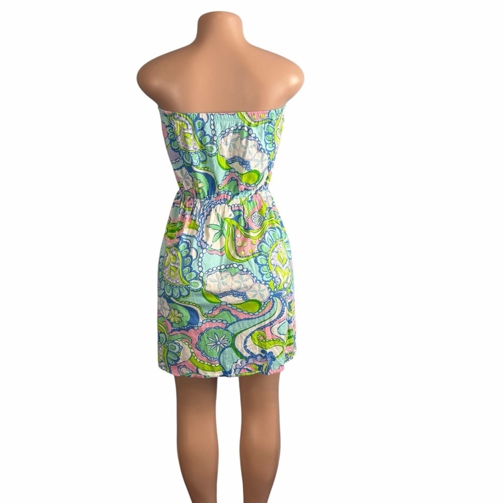 Lilly Pulitzer Windsor Strapless Jersey Dress Multi Conch Republic - Picture 8 of 9